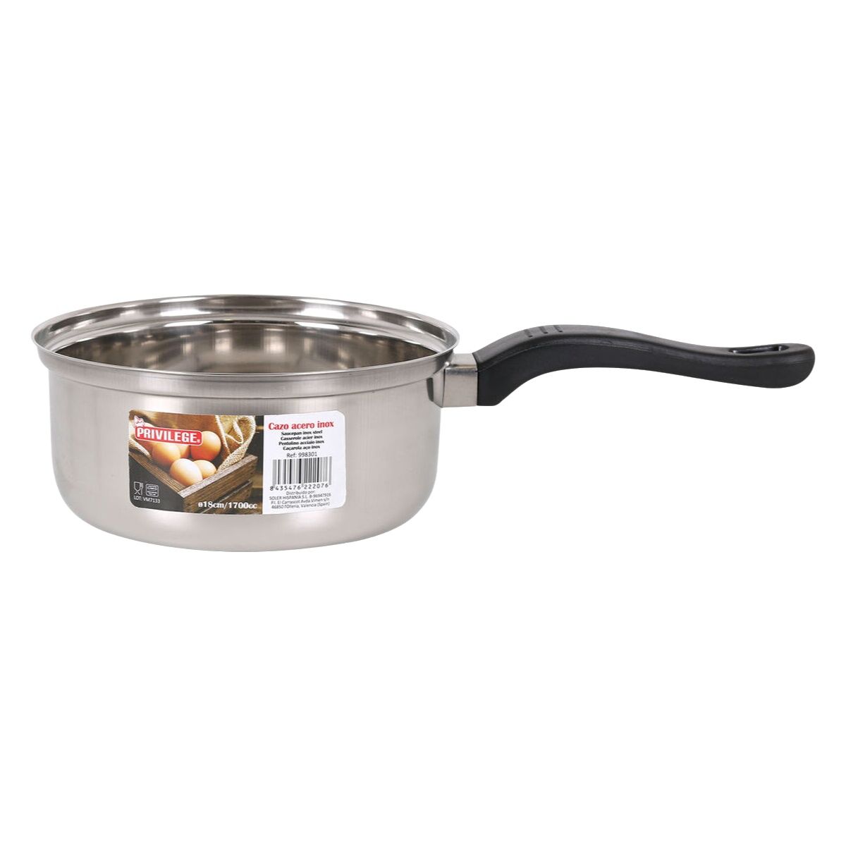 Saucepan Privilege Stainless steel 1,7 L (12 Units)