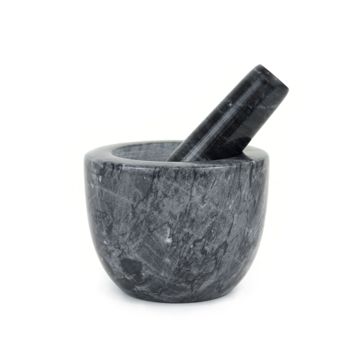 Mortar and pestle Quttin Granite 10 x 10 x 8 cm (12 Units)