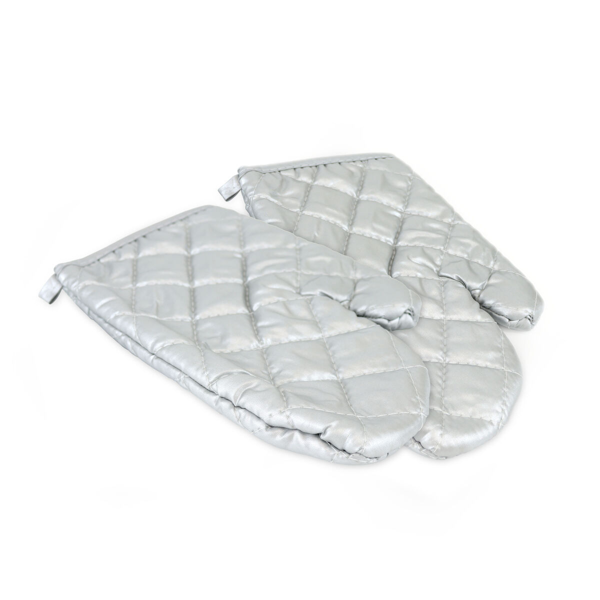 Oven Mitt Quttin Silver 25 x 16 x 24 cm Set 2 Pieces (24 Units)