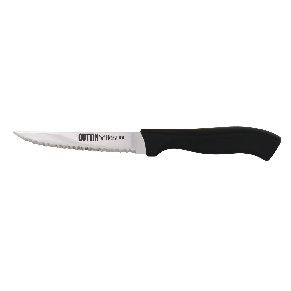 Serrated Knife Quttin Kasual 22 x 2 x 1,5 cm Black Silver