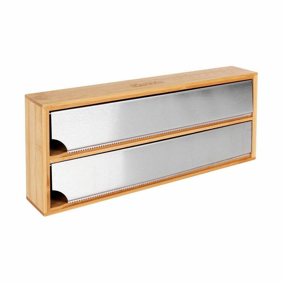 Kitchen Paper Holder Quttin Bamboo Aluminium 33,5 x 13 x 5,5 cm (12 Units)