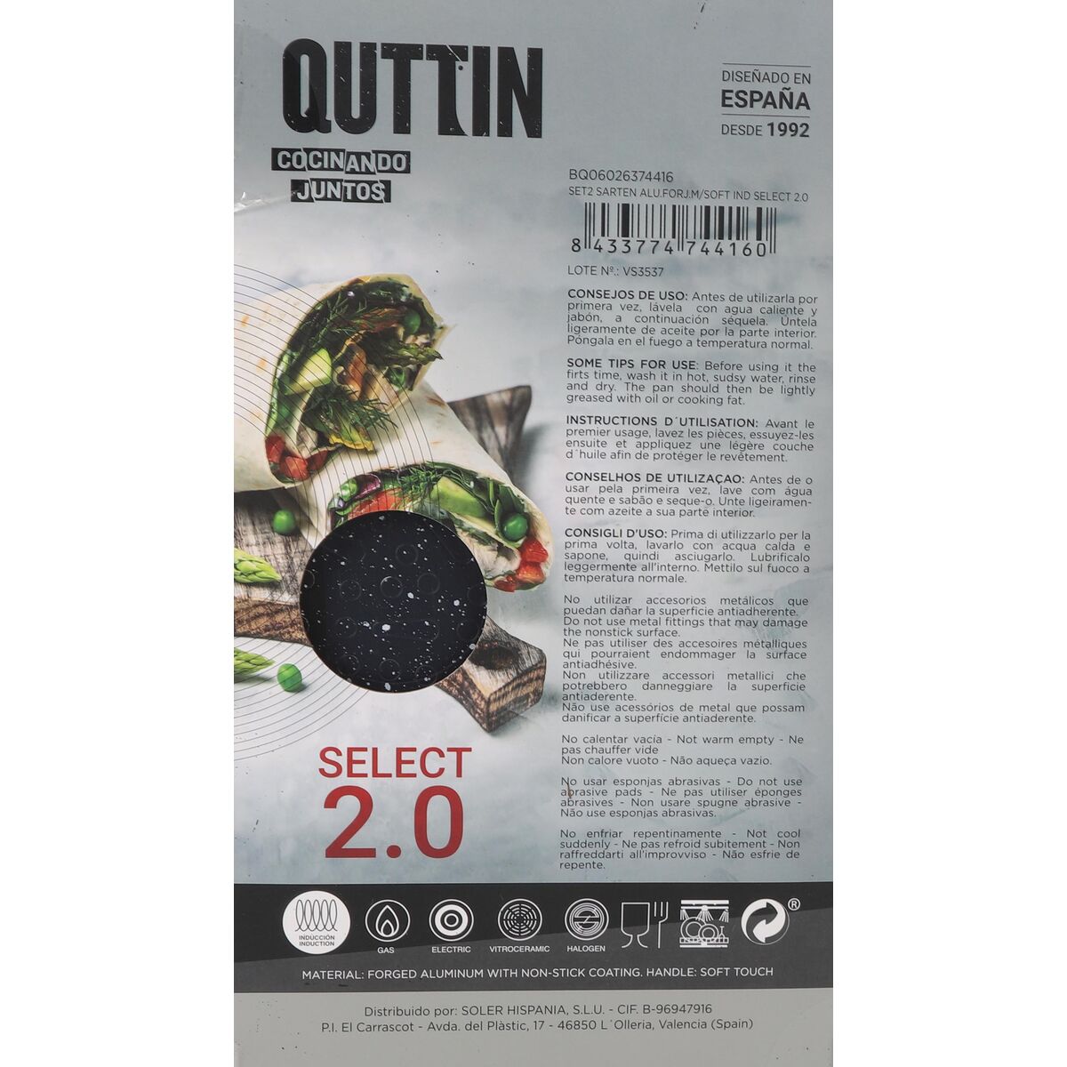 Set of pans Quttin 3,5 mm (4 Units)