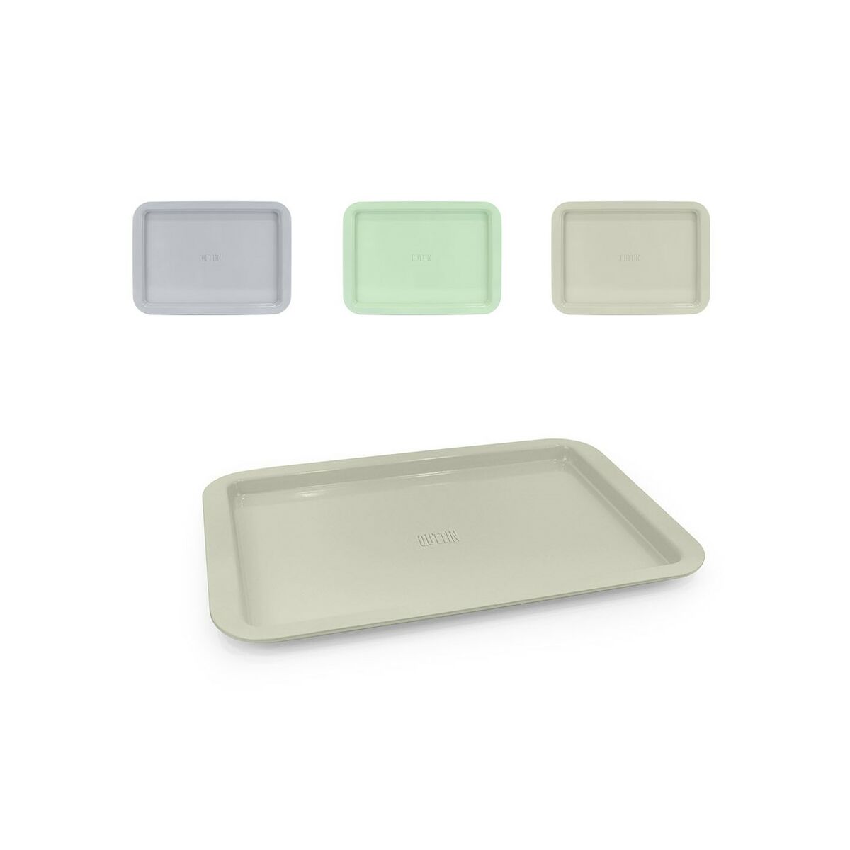 Breakfast tray Quttin Metal 38 x 27 x 2 cm (12 Units)