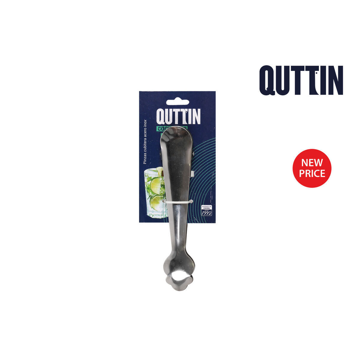 Ice Tongs Quttin Quttin Metal 19 x 4 cm (24 Units)