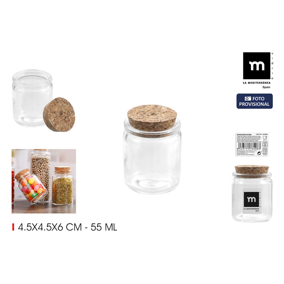 Glass Jar La MediterrÃ¡nea (36 Units)