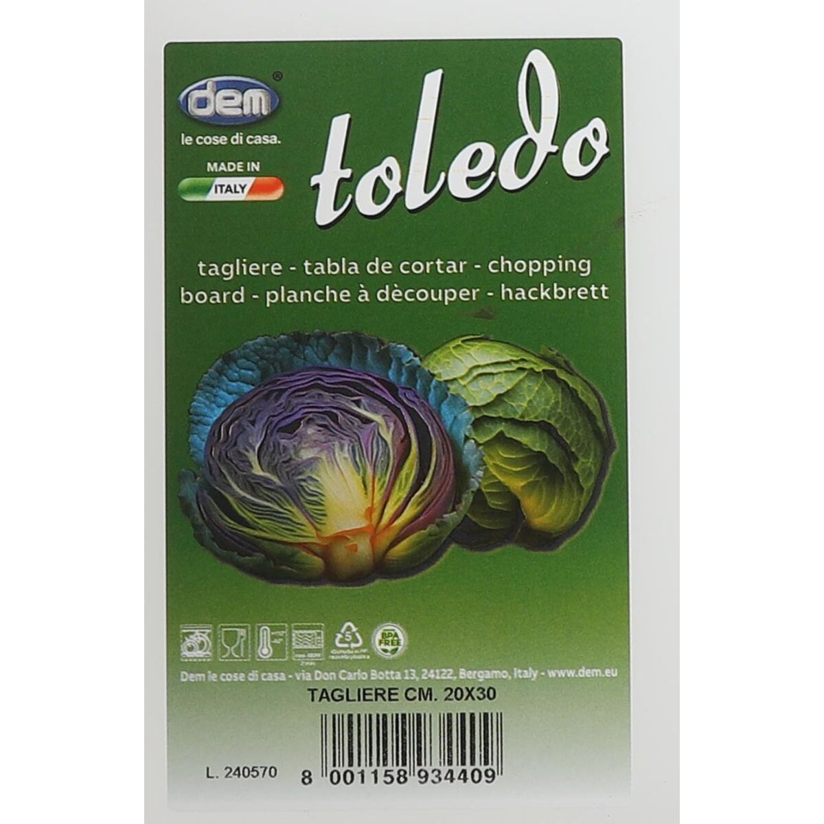 Cutting board Dem Taglieri 30 x 20 cm (24 Units)