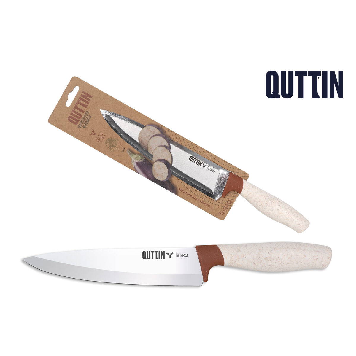 Kitchen Knife Quttin Terra 20 cm (24 Units)