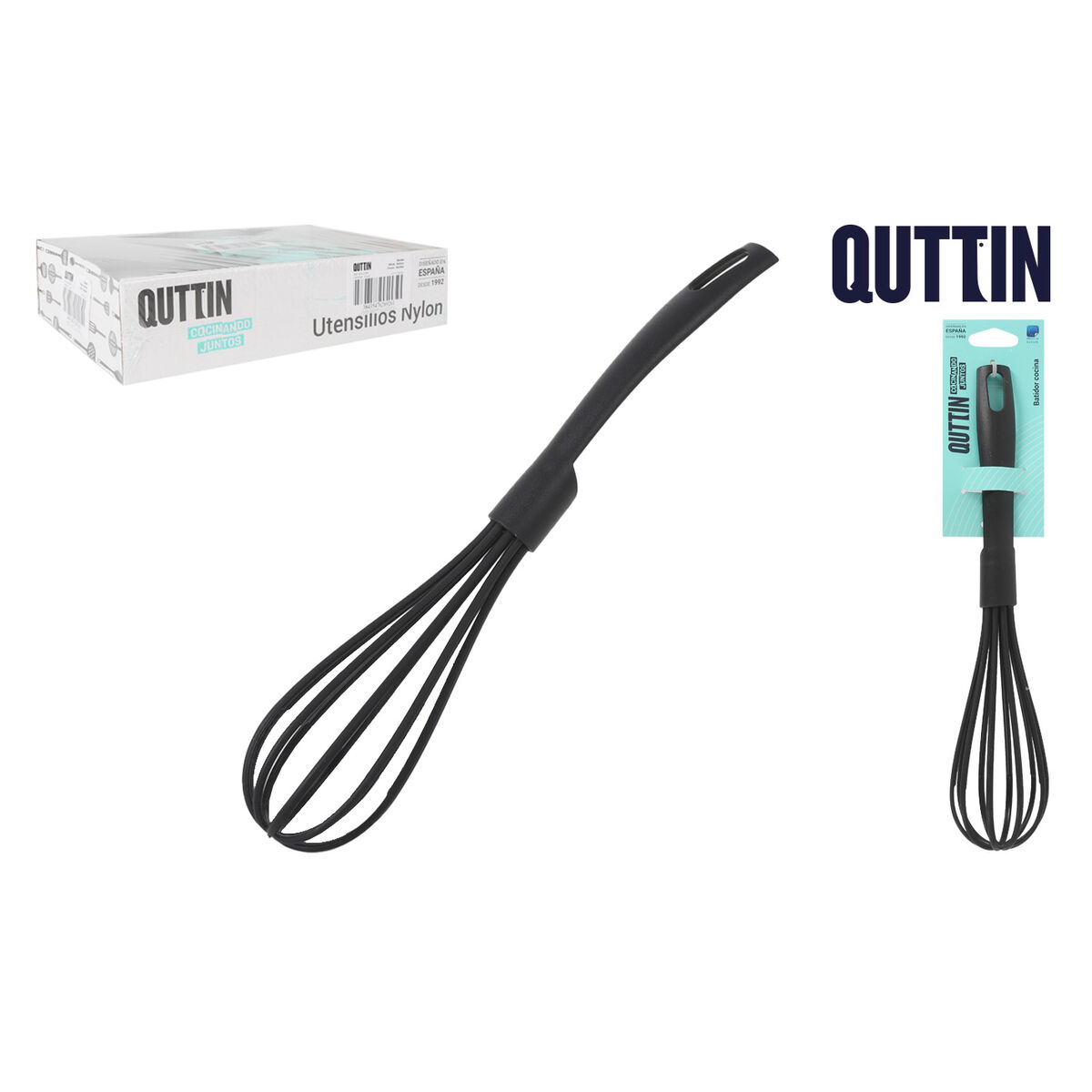 Whisk blender Quttin Quttin 31 x 7 x 7 cm Black (12 Units)