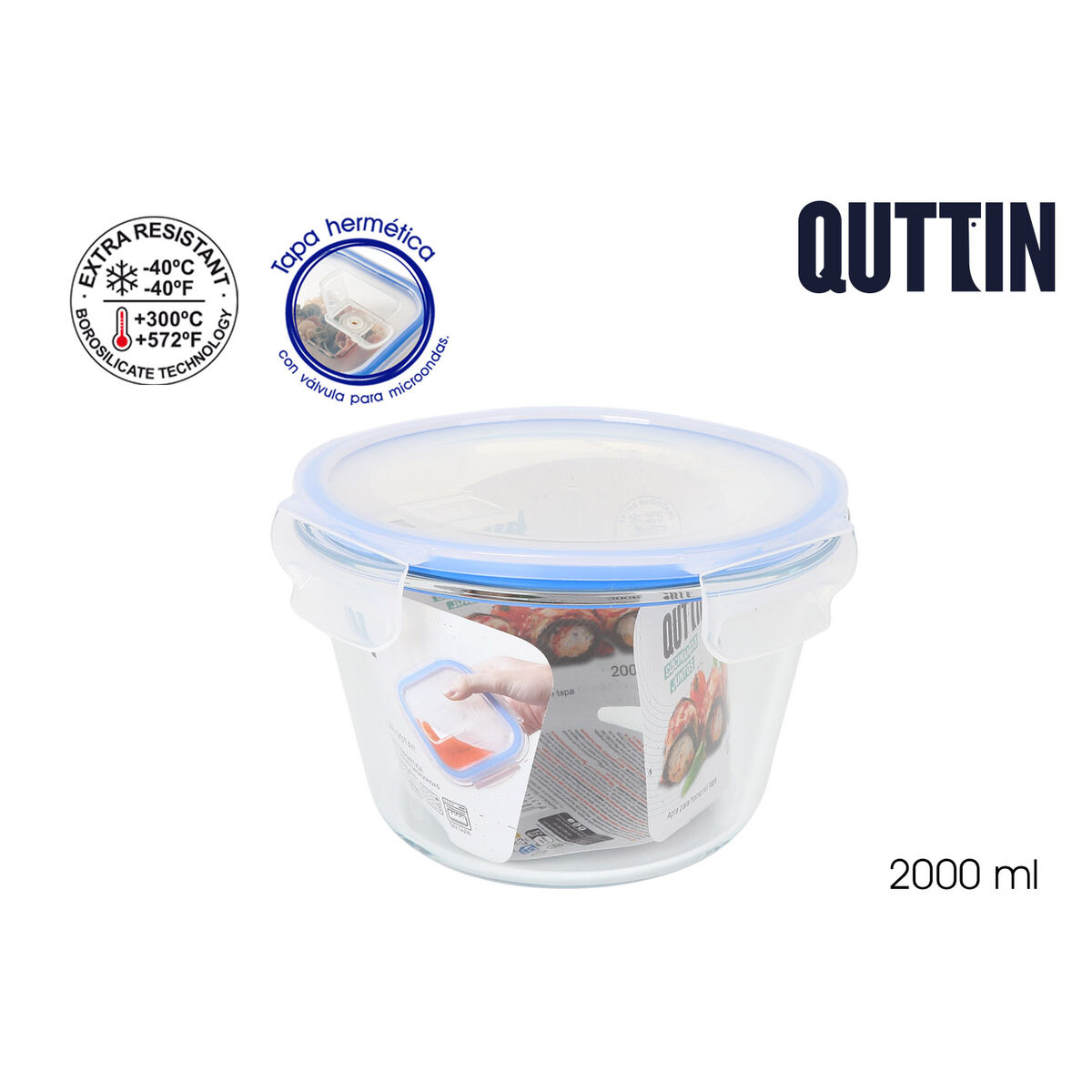 Lunch box Quttin Circular 2 L (6 Units)