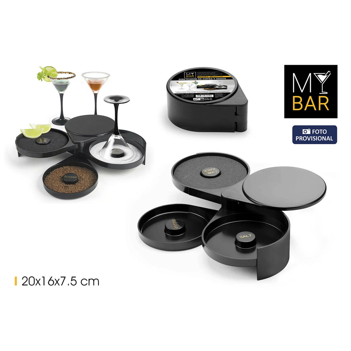 Glass Stand My Bar 20 x 16 x 7,5 cm 12 Units