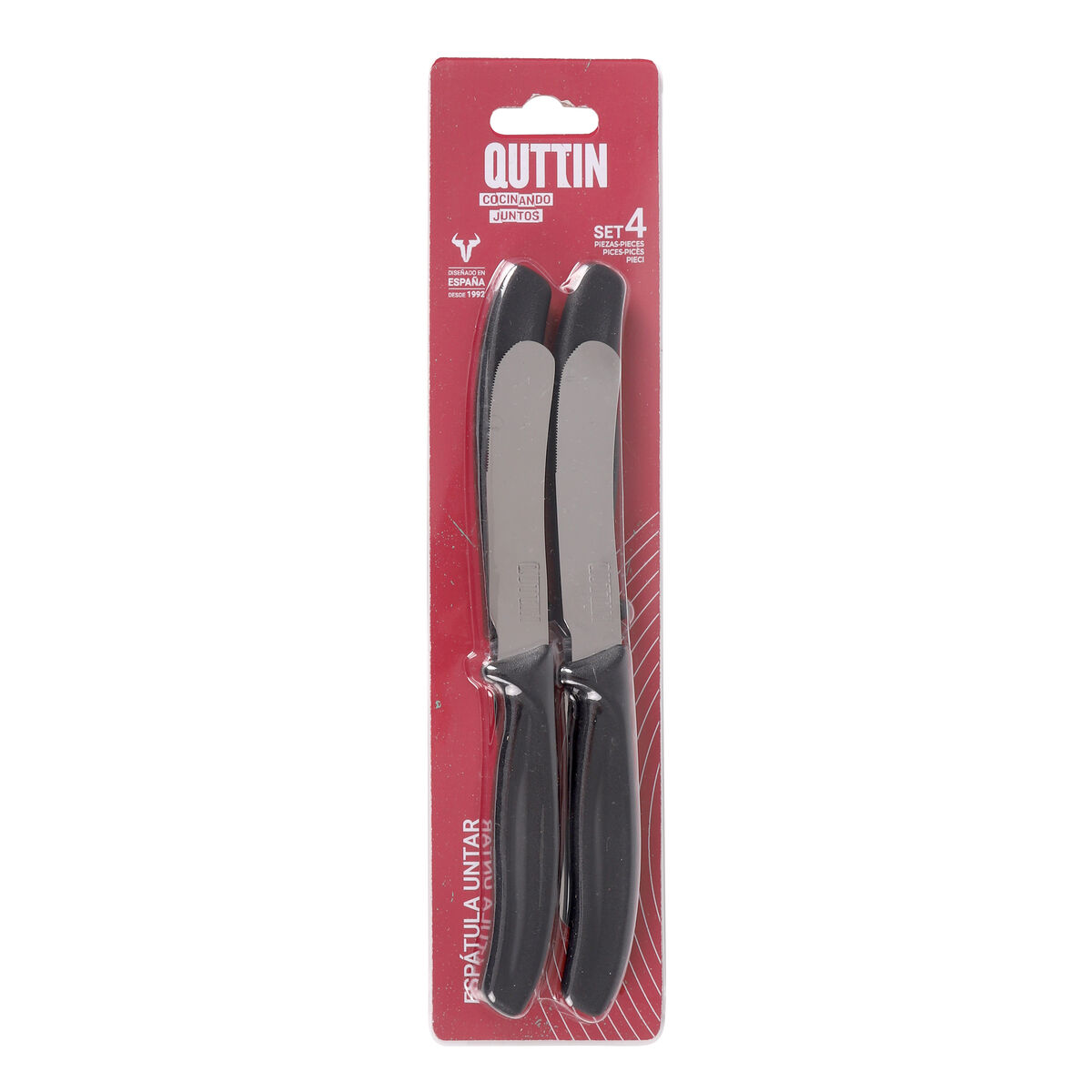 Kitchen Knife Quttin Basic 8 cm 4 Pieces (18 Units)