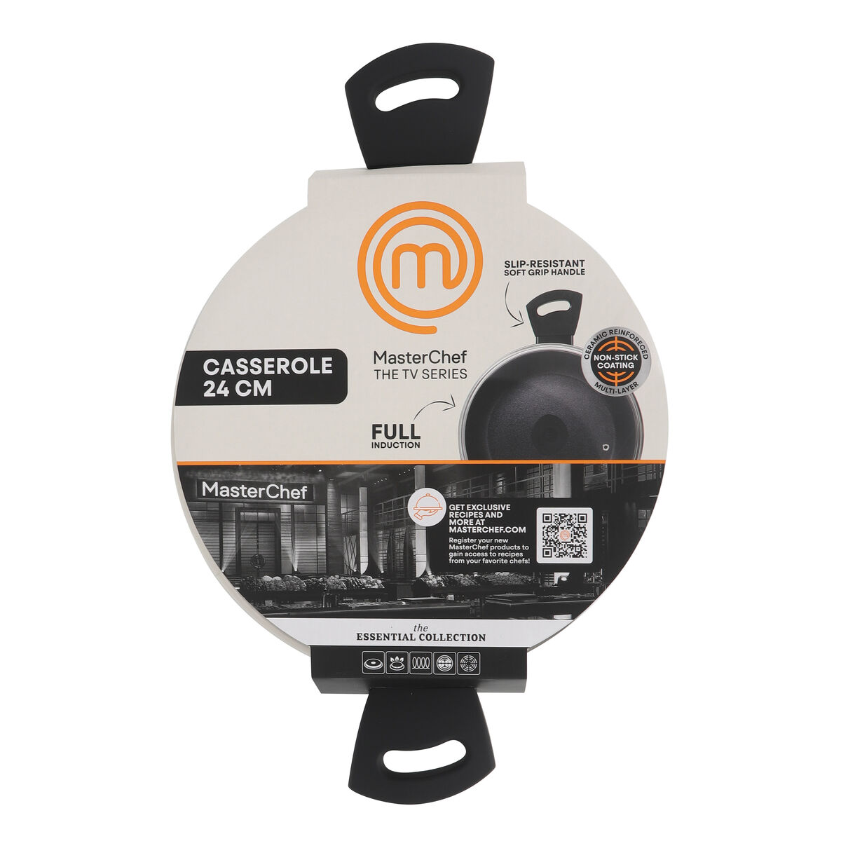 Casserole with lid MasterChef 24 cm (4 Units)