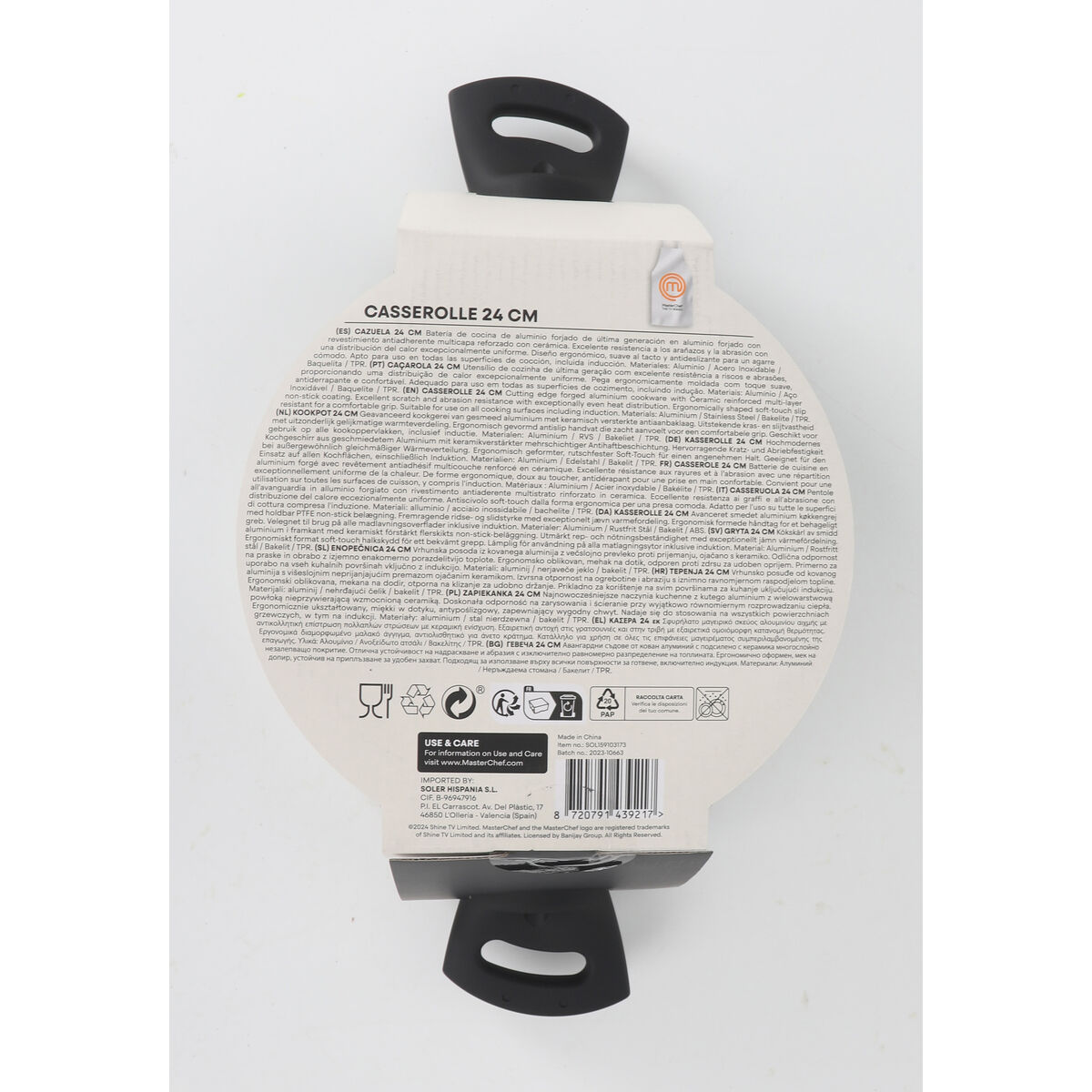 Casserole with lid MasterChef 24 cm (4 Units)