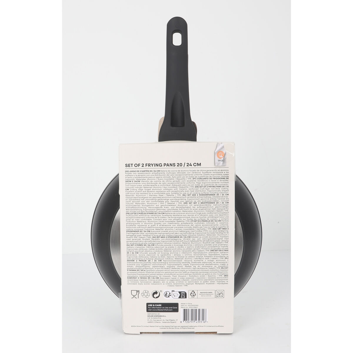 Set of Frying Pans MasterChef 24 cm 20 cm (4 Units)