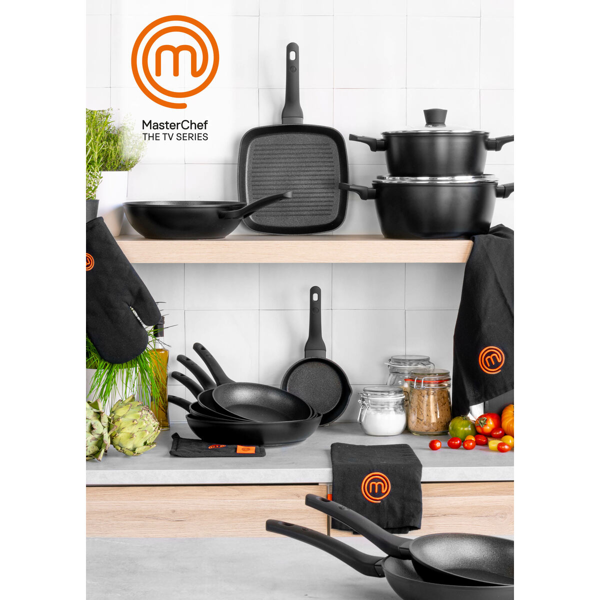 Set of Frying Pans MasterChef 24 cm 20 cm (4 Units)