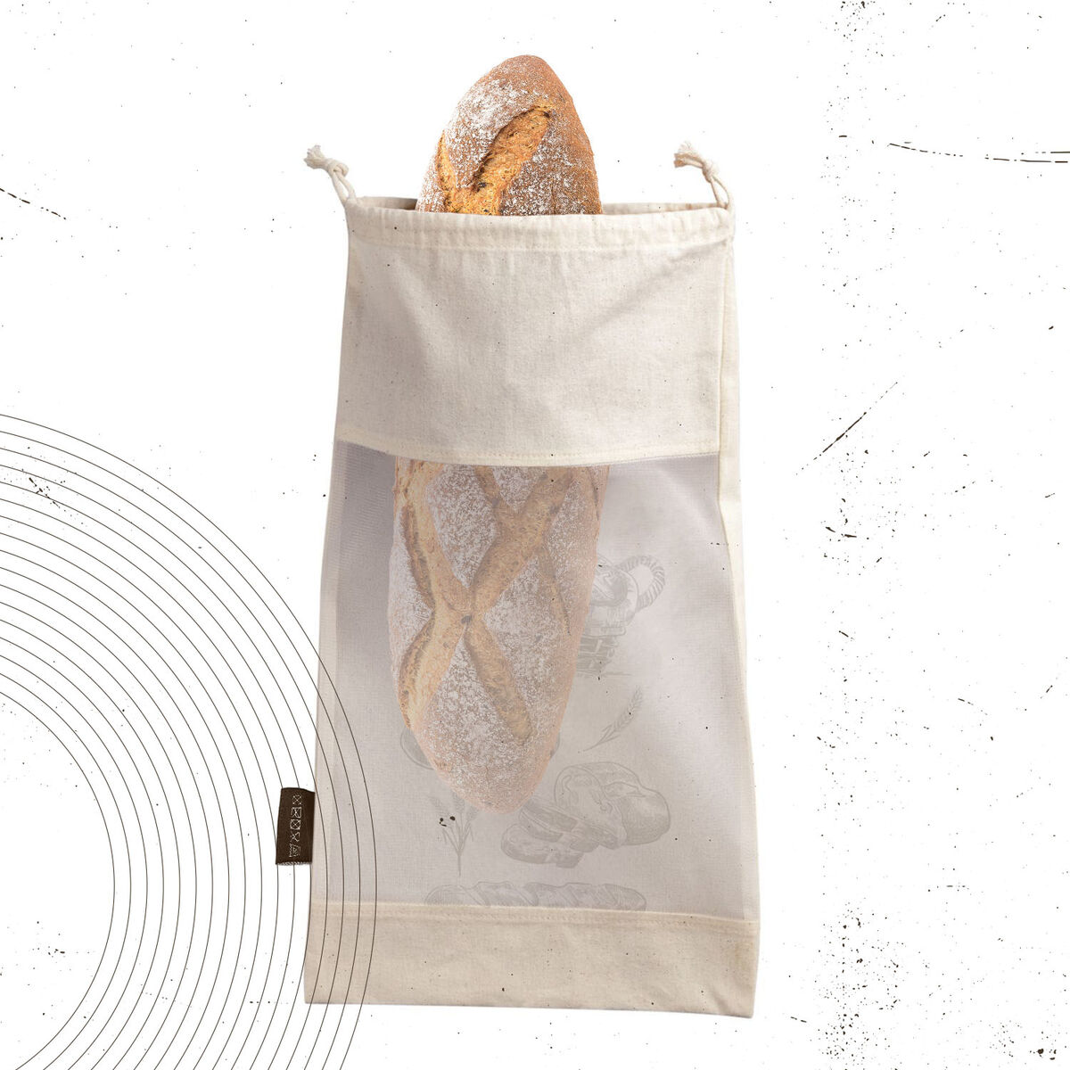 Reusable Food Bag Quttin Bread 25 x 45 cm (24 Units)