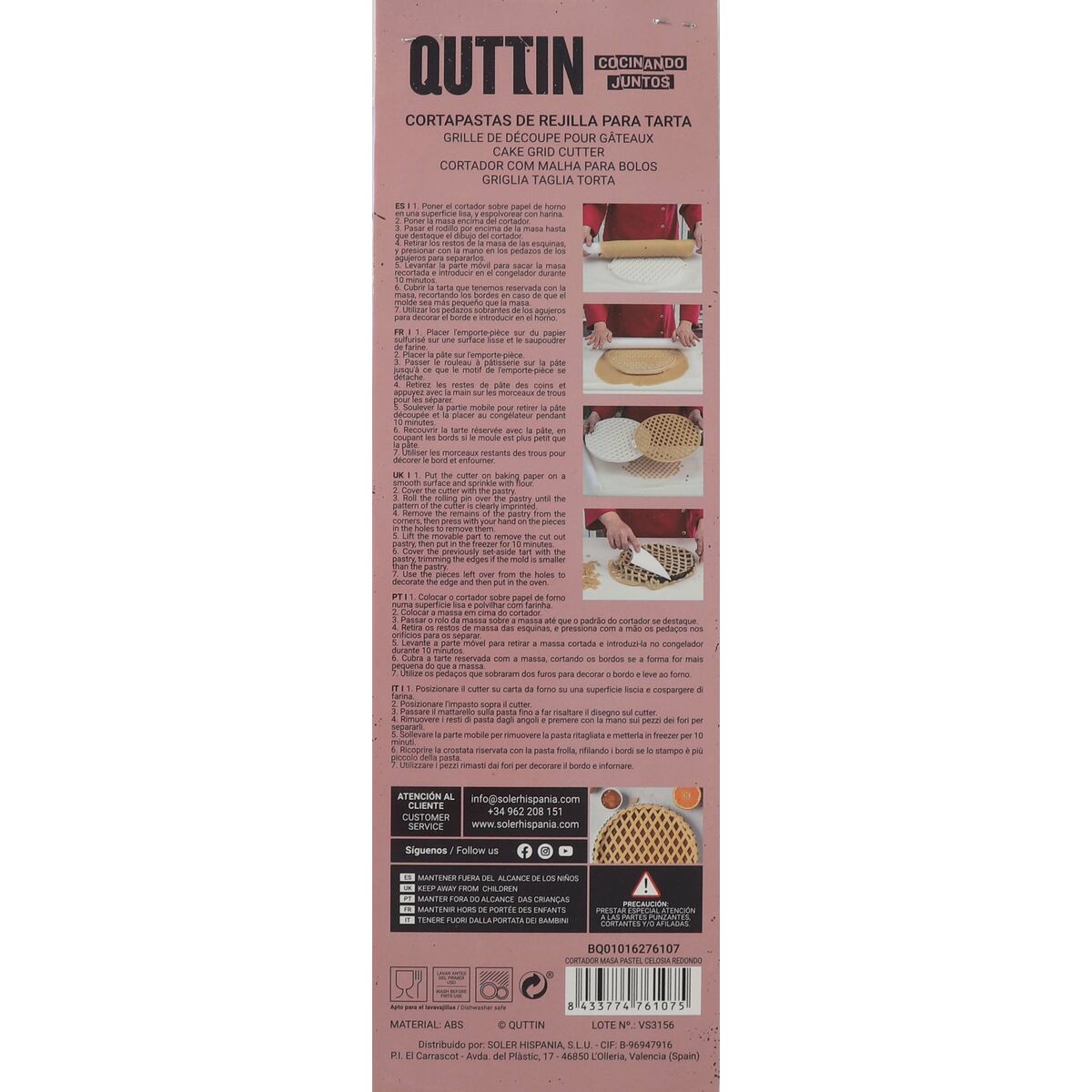 Cake stencil Quttin CELOSIA 6 Units