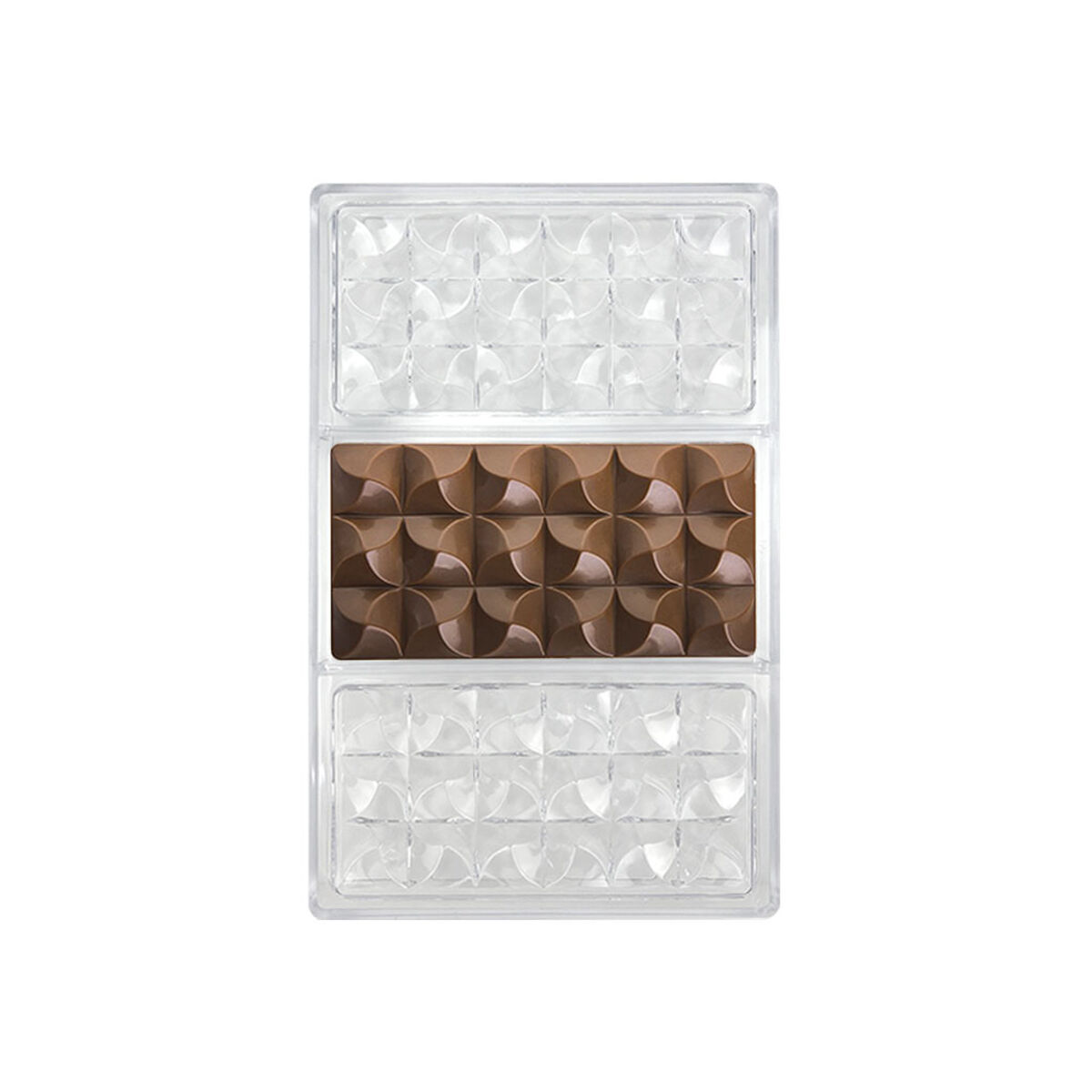 Baking Mould Quttin CHOCOLATE 27,5 x 17,5 x 2,5 cm (12 Units)