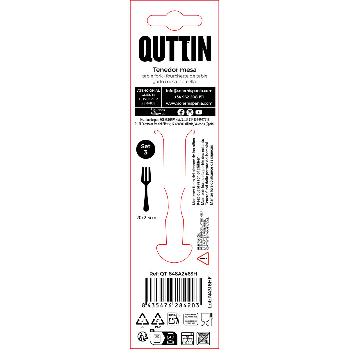 Fork Quttin Antartica 3 Pieces (12 Units)