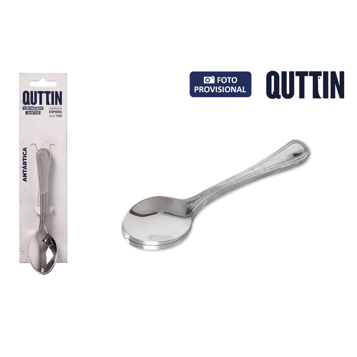 Dessert spoon Quttin Antartica 6 Pieces (12 Units)