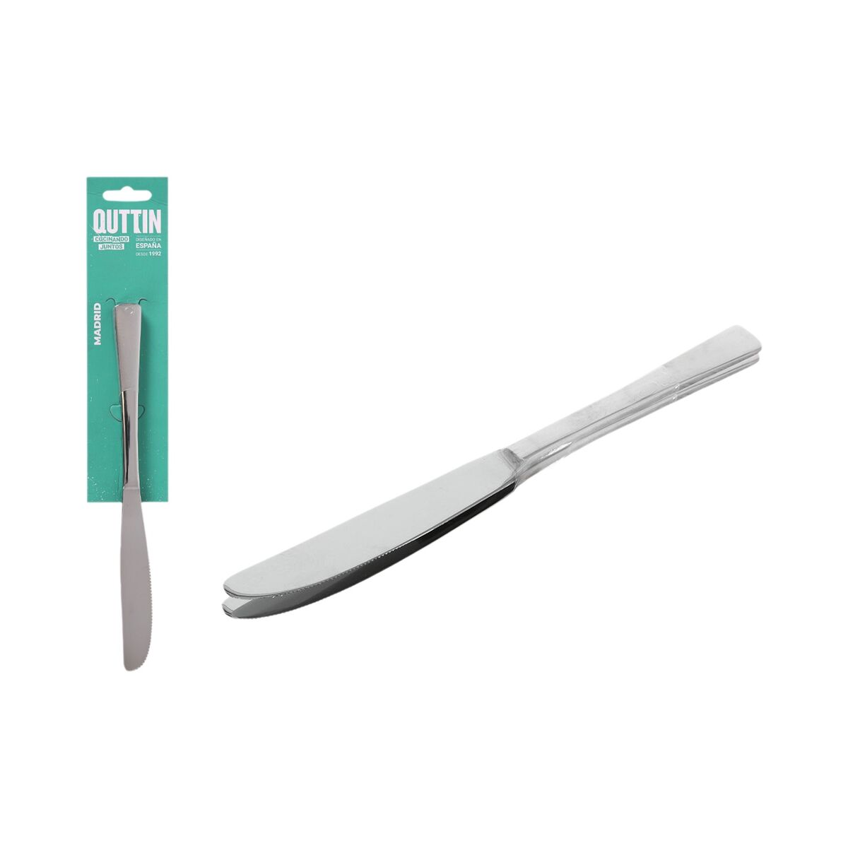Knife Set Quttin Madrid Stainless steel 22 x 1,7 cm 2 Pieces (12 Units)