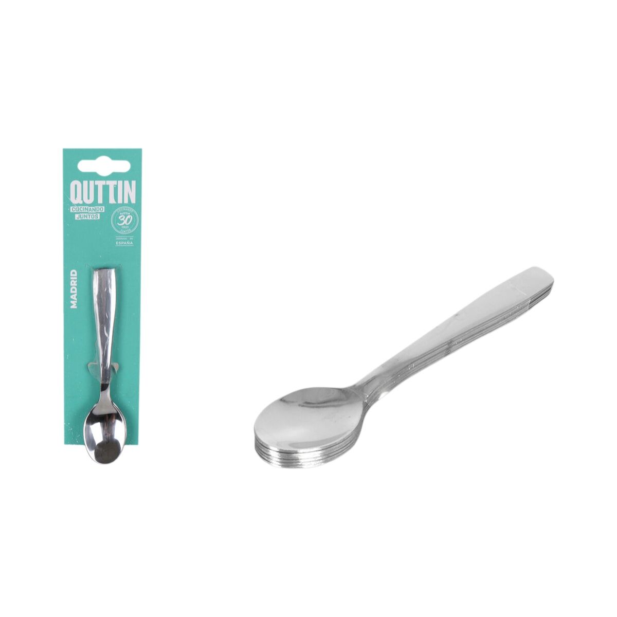 Dessert spoon Quttin Madrid 13 x 2,7 x 1 cm 6 Pieces (12 Units)