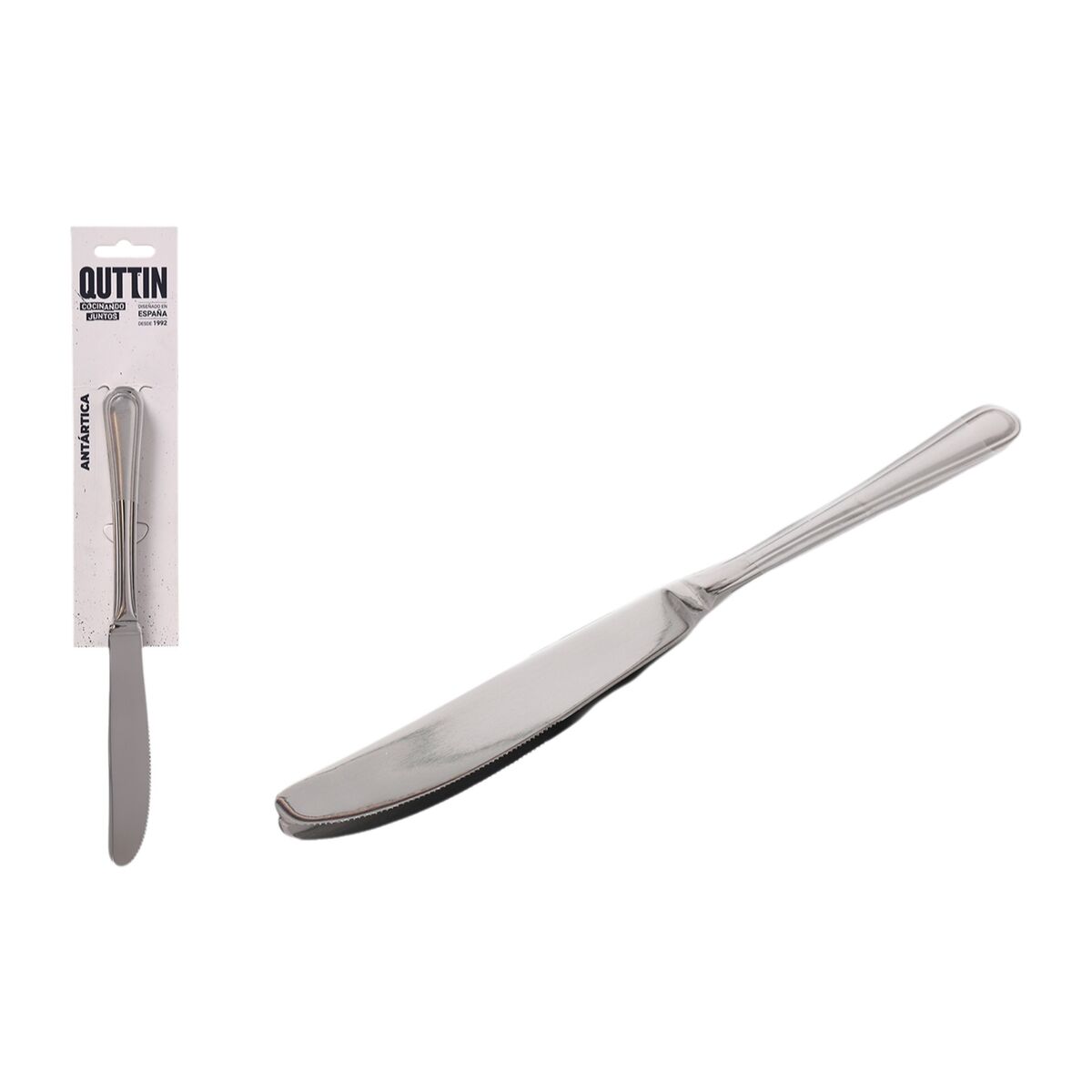 Knife Set Quttin Antártica Silver Stainless steel 21,6 x 1,8 cm 2 Pieces (12 Units)