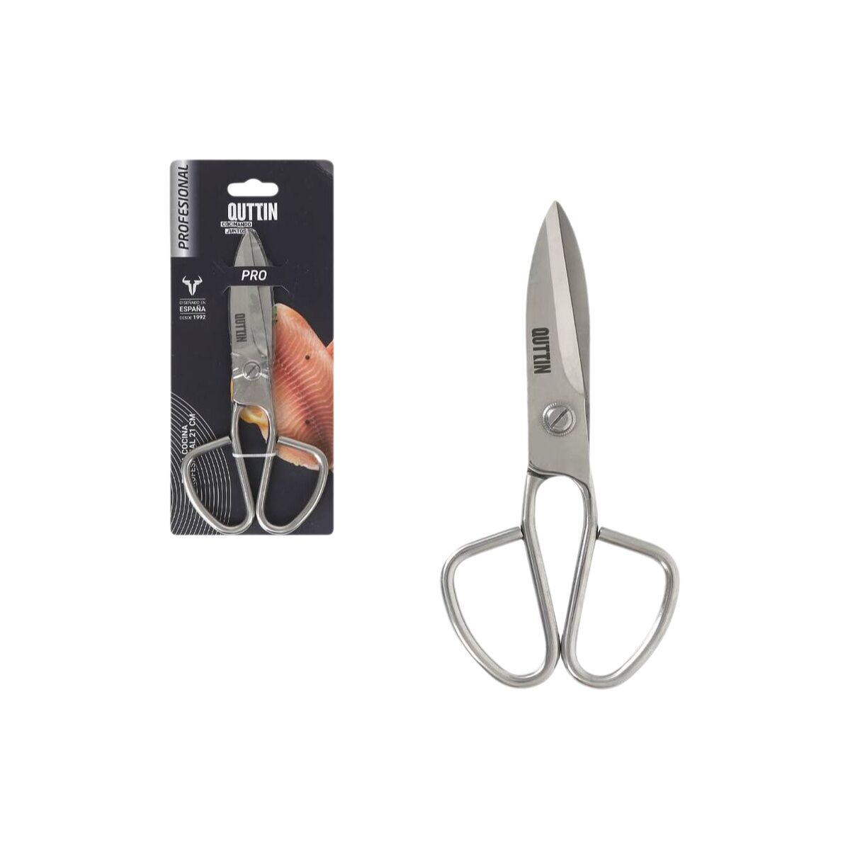 Kitchen Scissors Quttin Pro 21 cm (6 Units)