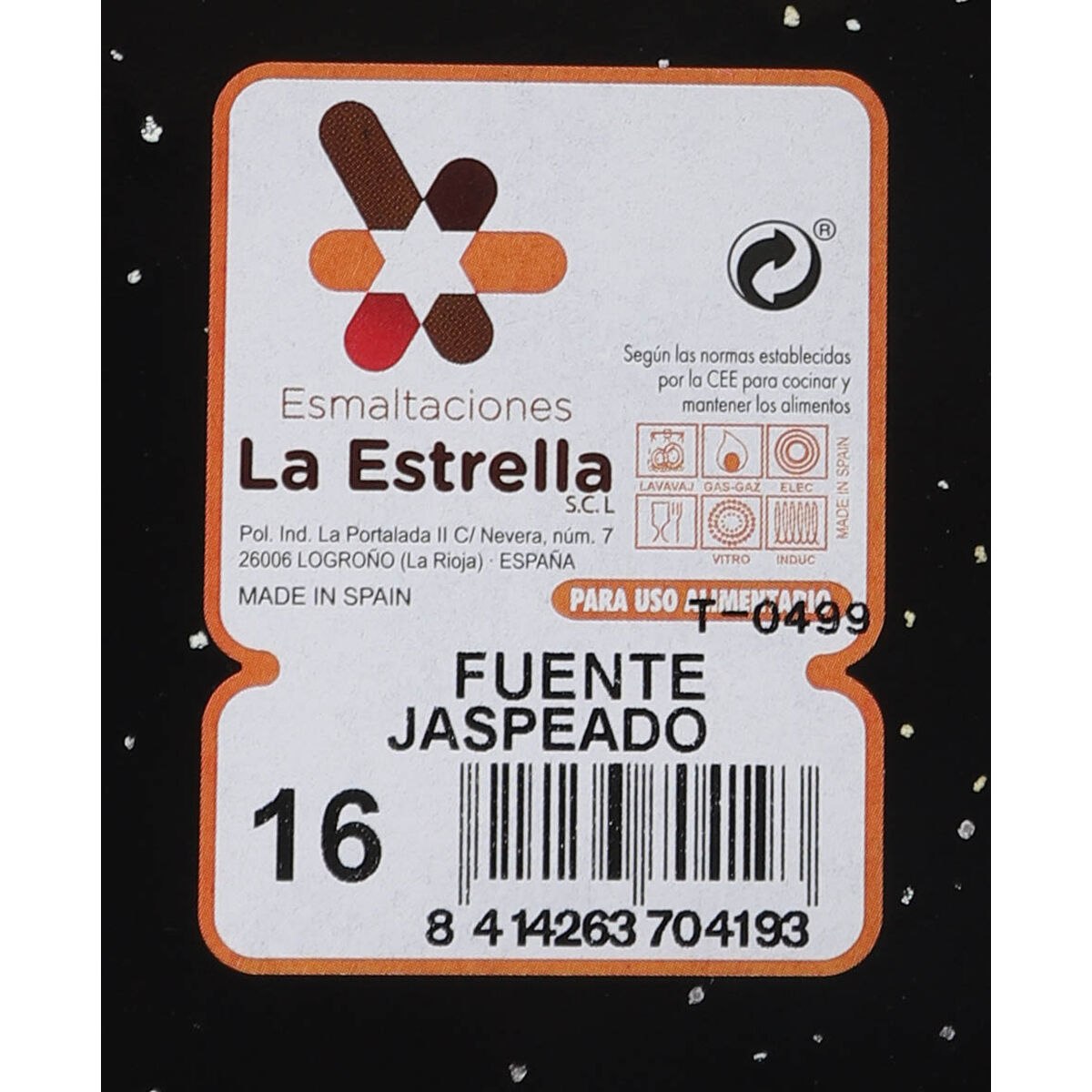 Saucepan La Estrella Jaspeada 600 ml Ø 16 x 3,9 cm (12 Units)