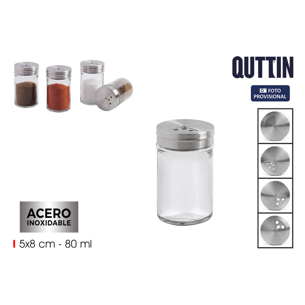 Spice Rack Quttin 80 ml 5 x 5 x 8 cm (24 Units)