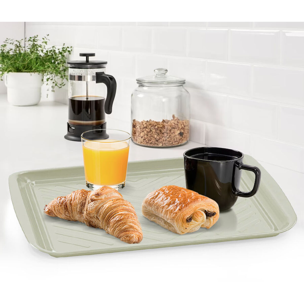 Tray Quttin Metal 43,5 x 27 x 2 cm 12 Units
