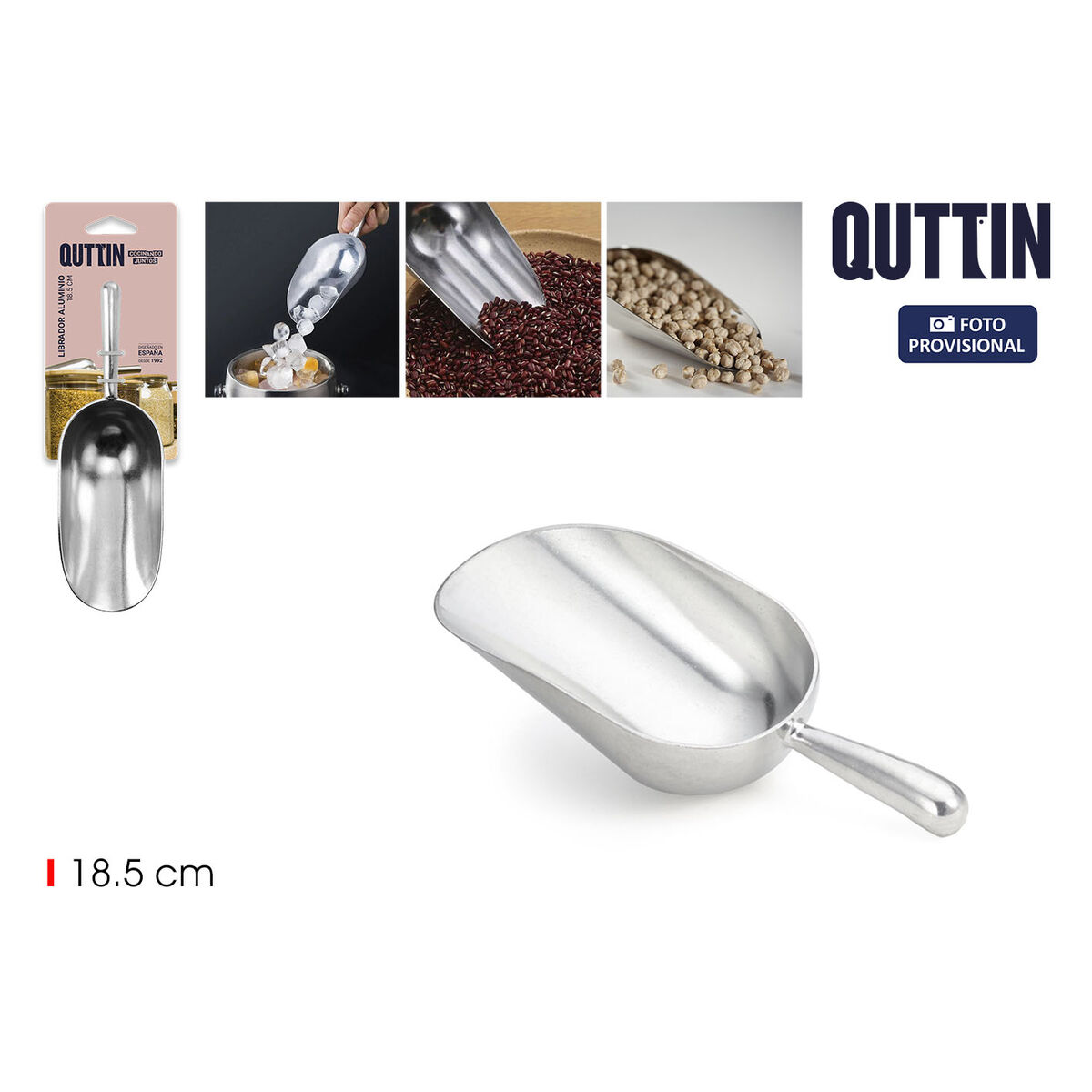 Kitchen Spatula Quttin Aluminium 18,5 cm (24 Units)