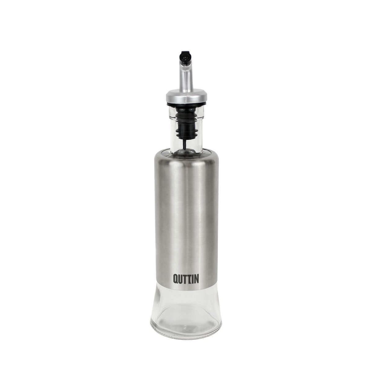 Cruet Quttin Transparent Silver Stainless steel 0,3 L (12 Units)