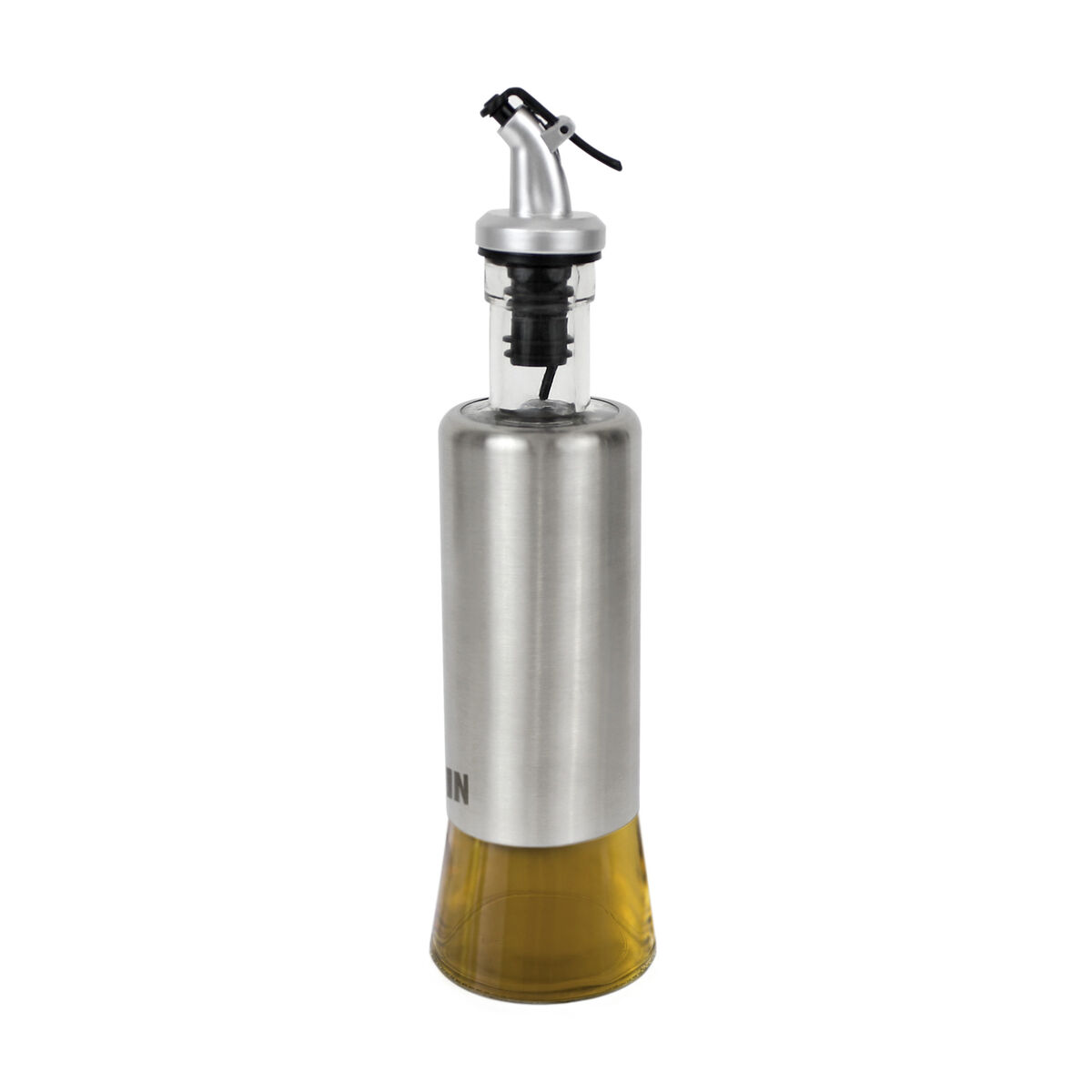 Cruet Quttin Transparent Silver Stainless steel 0,3 L (12 Units)