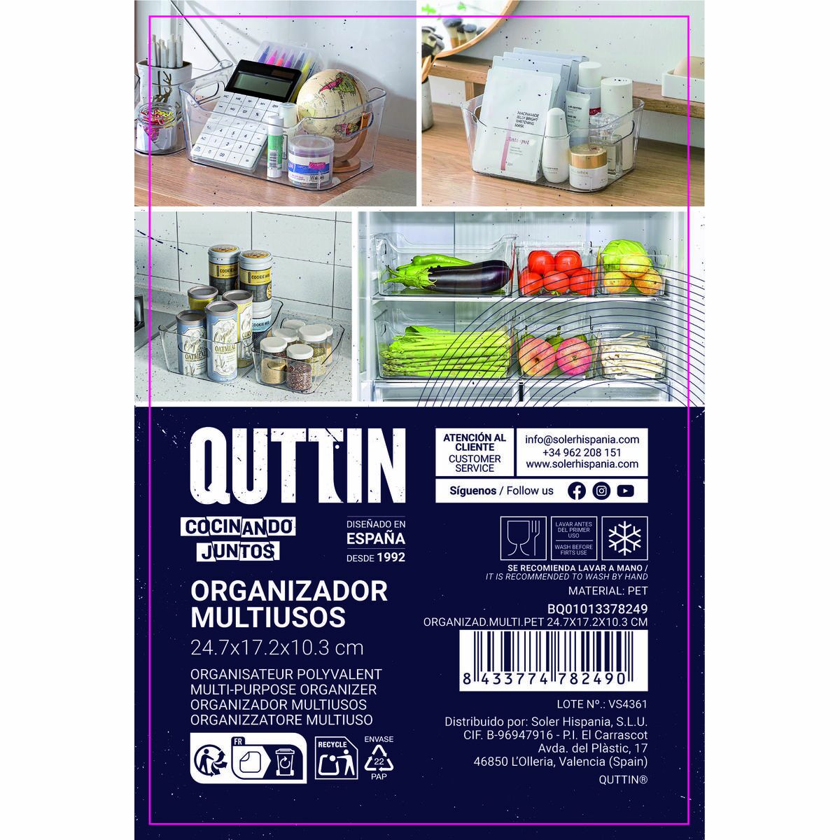 Drawer Organizer Quttin (24 Units)