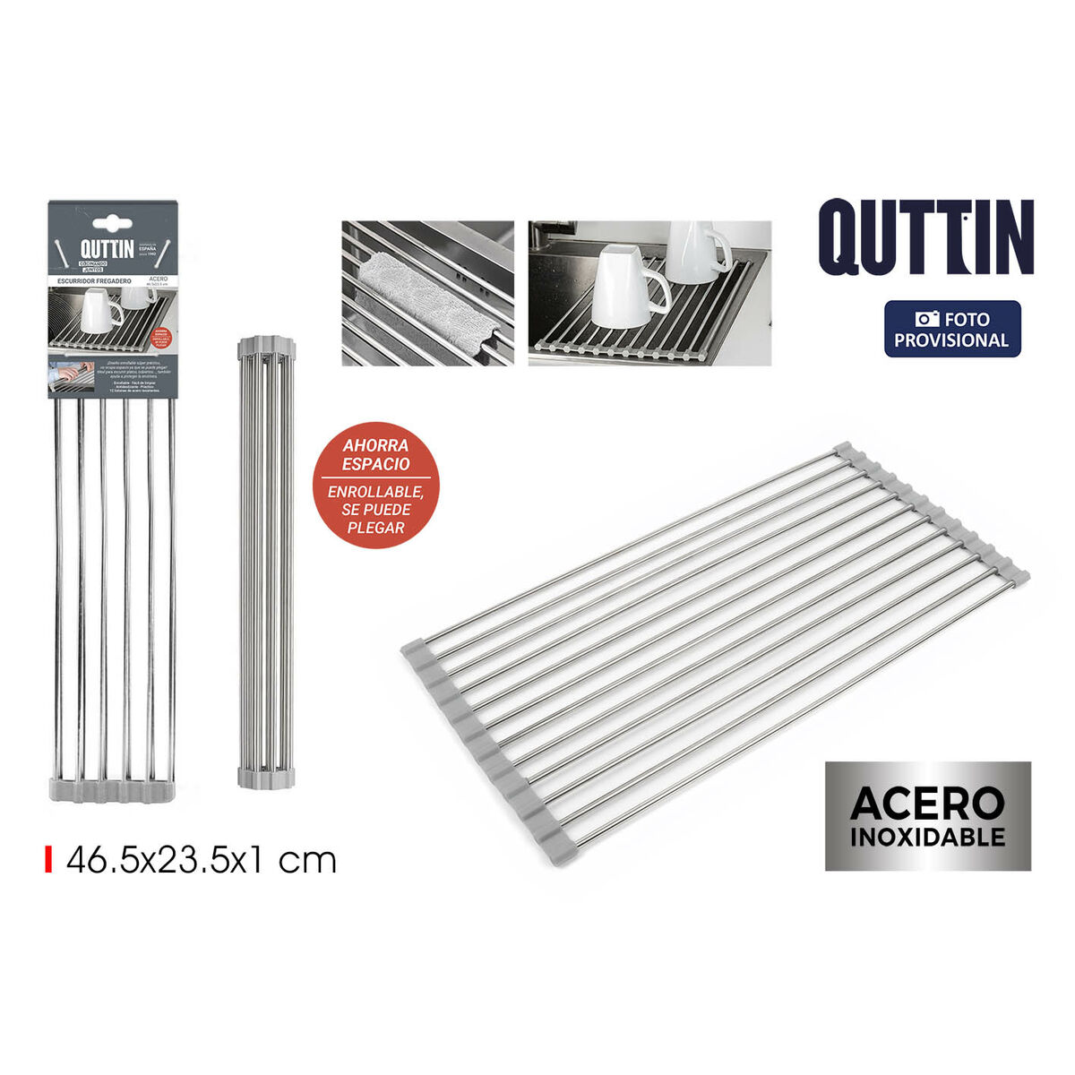 Draining Rack for Kitchen Sink Quttin (12 Units)