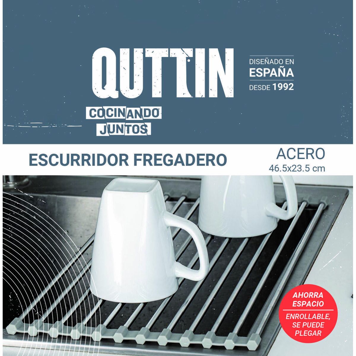 Draining Rack for Kitchen Sink Quttin (12 Units)