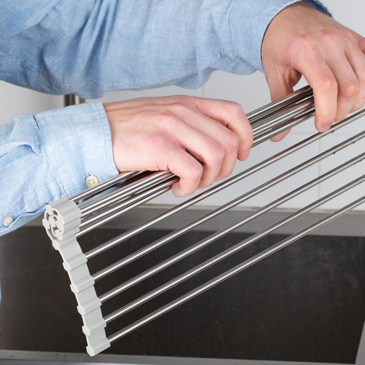 Draining Rack for Kitchen Sink Quttin (12 Units)