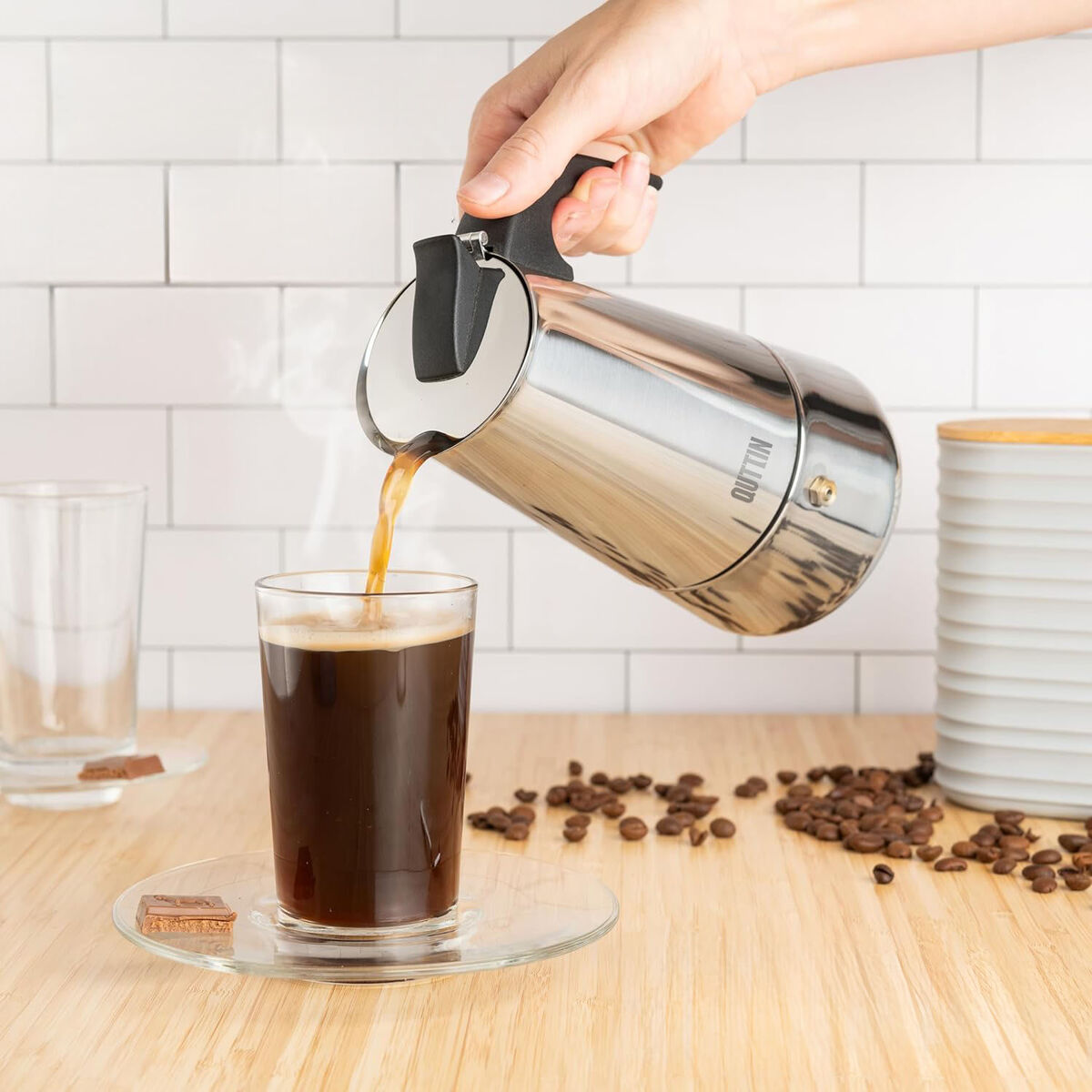 Italian Coffee Pot Quttin 6 Cups (6 Units)