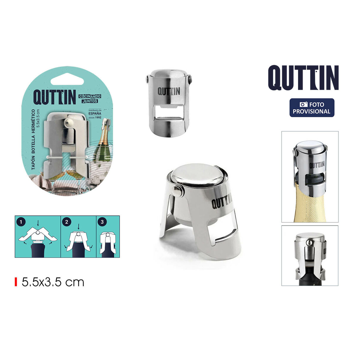 Airtight bottle cap Quttin (24 Units)