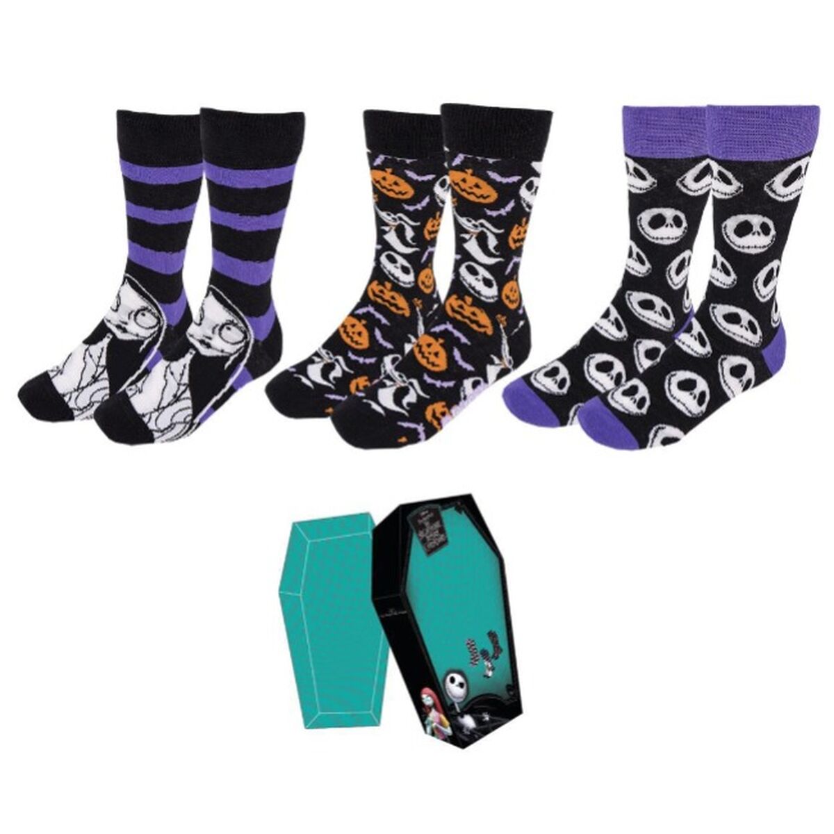 Socks The Nightmare Before Christmas 3 pairs One size (36-41) Socks The Nightmare Before Christmas 3 pairs One size (36-41)