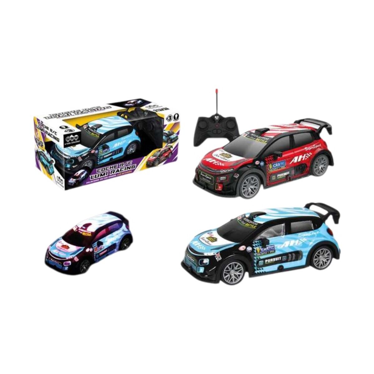 Remote-Controlled Car Lumi Racing Blue Red 1:22 19 x 8 x 7 cm Remote-Controlled Car Lumi Racing Blue Red 1:22 19 x 8 x 7 cm