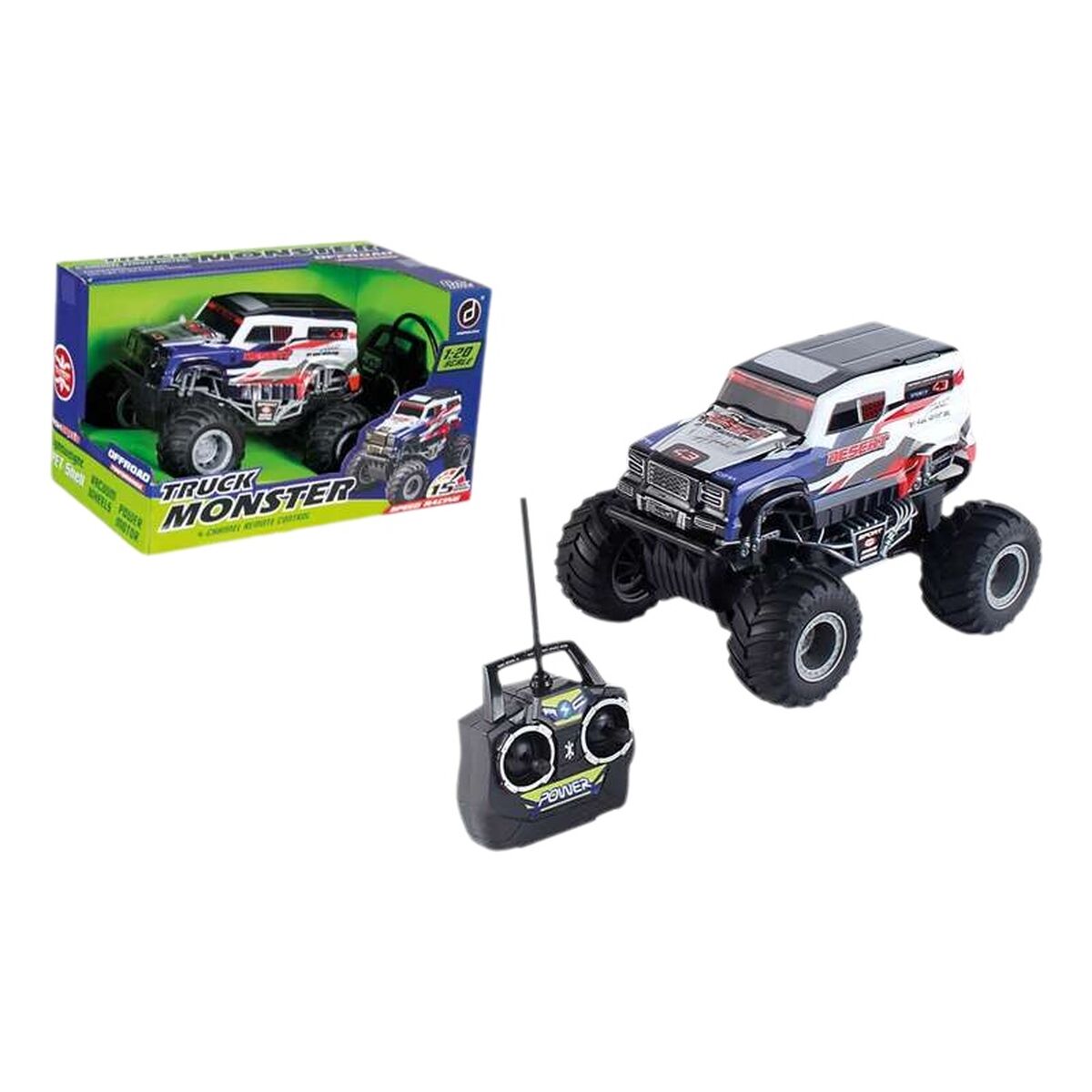 Remote-Controlled Car Monster 1:20 18 x 13 x 13 cm Remote-Controlled Car Monster 1:20 18 x 13 x 13 cm