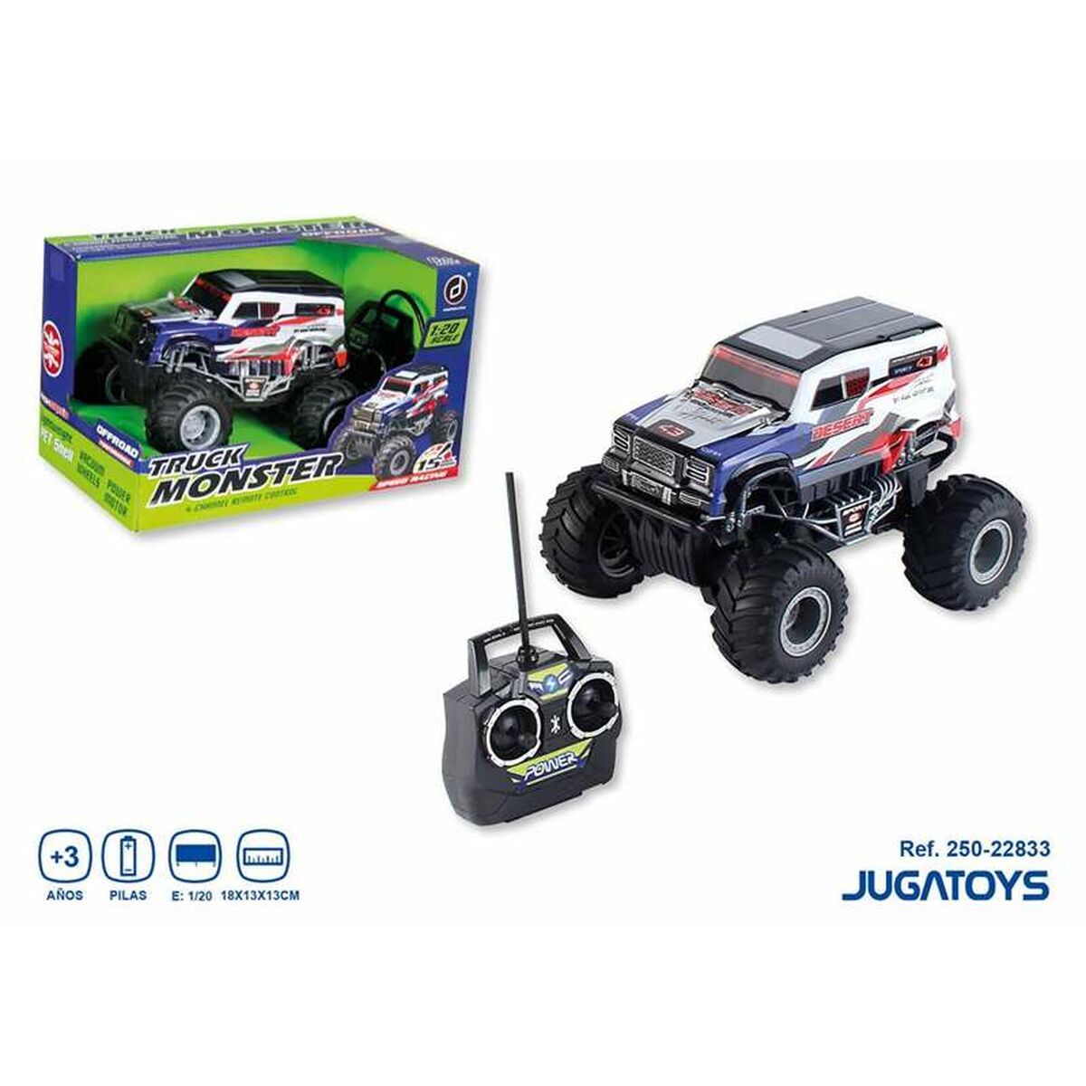 Remote-Controlled Car Monster  1:20 18 x 13 x 13 cm