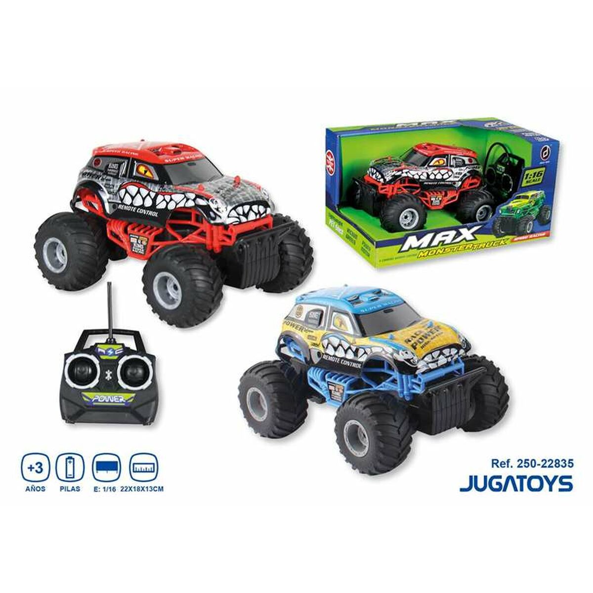 Remote-Controlled Car Monster  1:16 22 x 18 x 13 cm