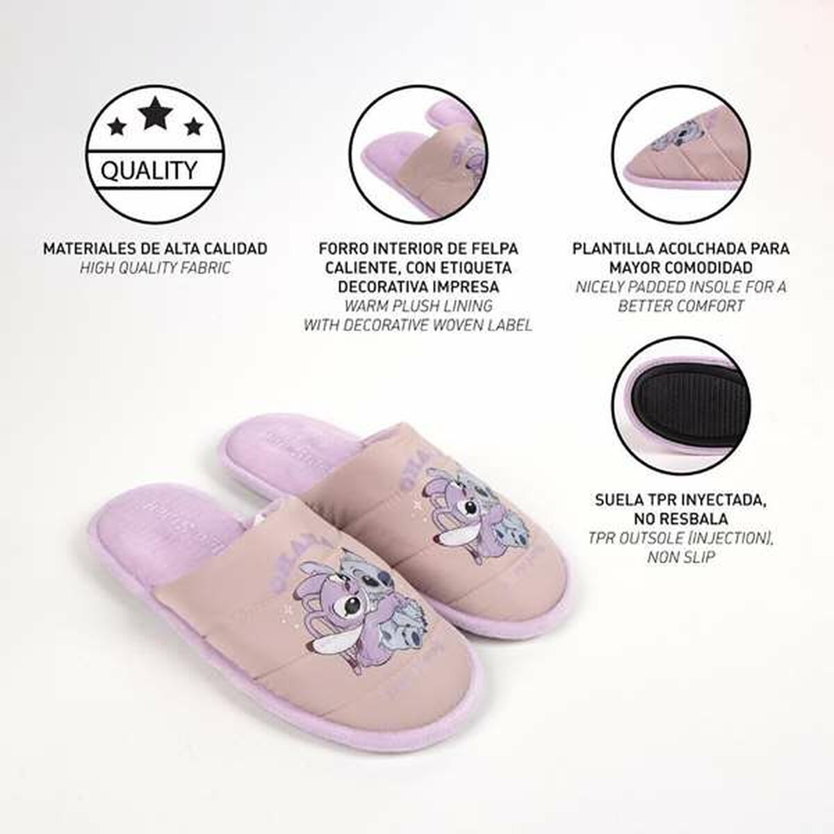 House Slippers Stitch Lilac