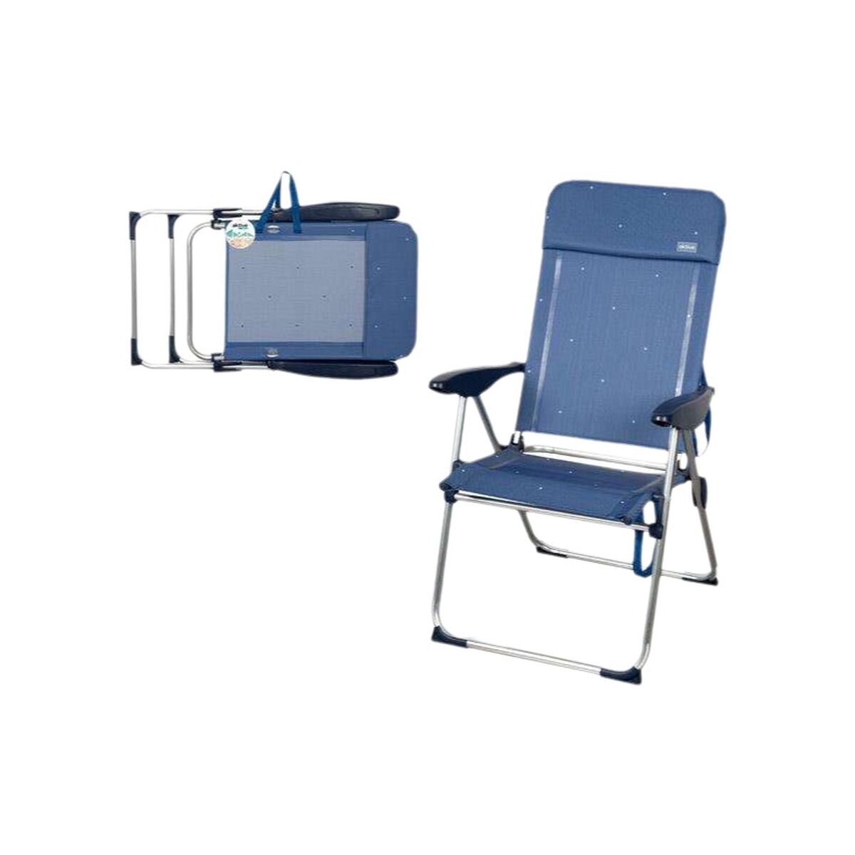 Folding Chair Aktive Blue 65 x 60 x 43 cm Folding Chair Aktive Blue 65 x 60 x 43 cm