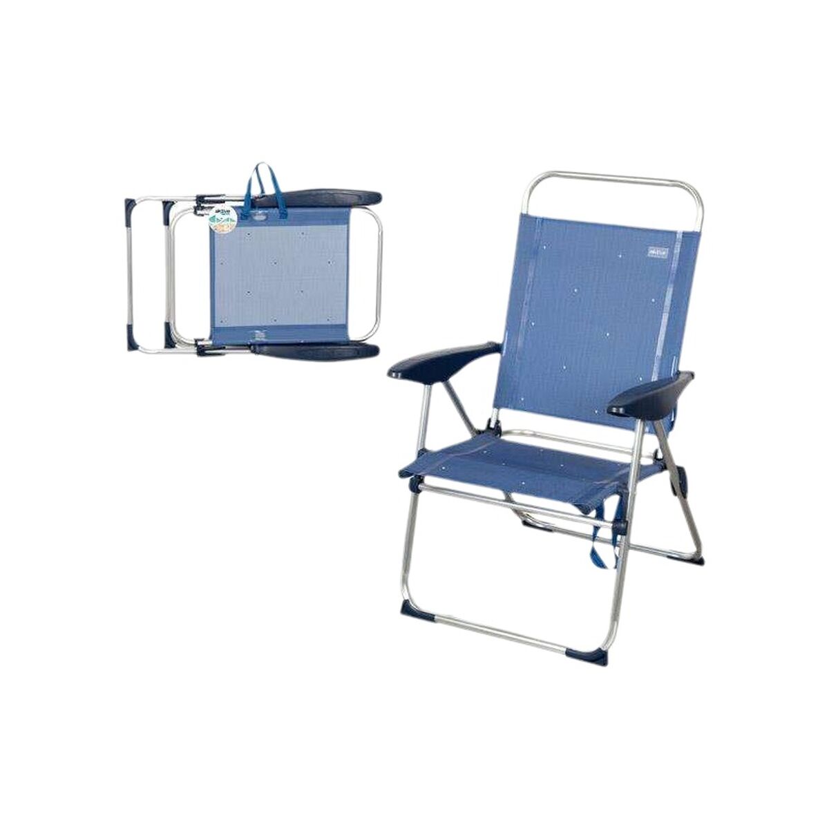 Folding Chair Aktive Blue 65 x 60 x 38 cm Folding Chair Aktive Blue 65 x 60 x 38 cm