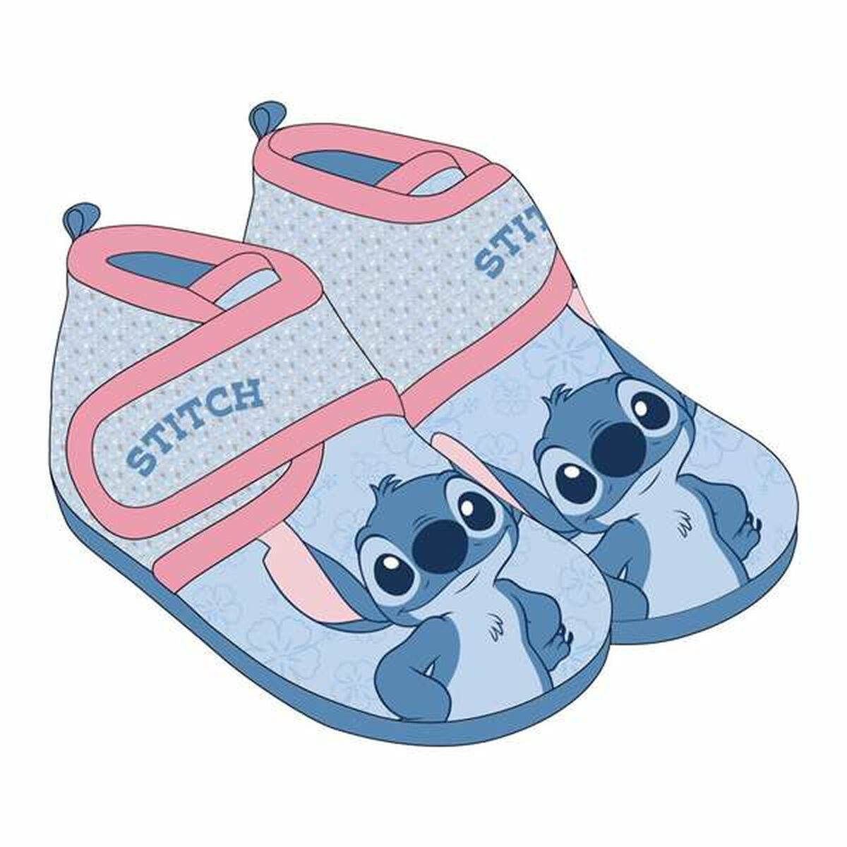 House Slippers Stitch Light Blue
