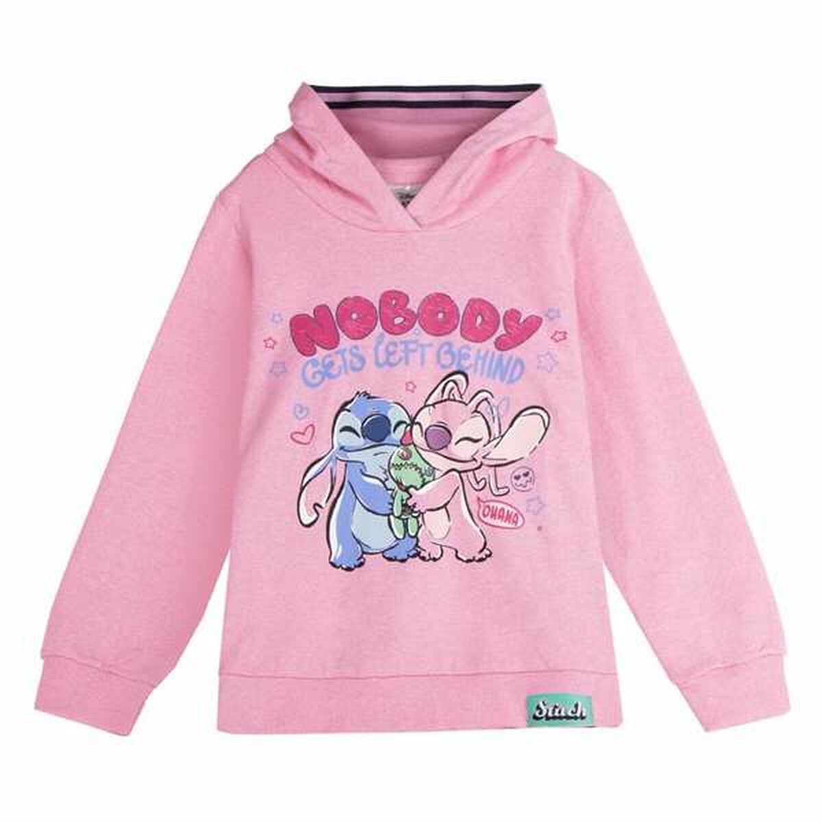 Hooded Sweatshirt for Girls Stitch Pink